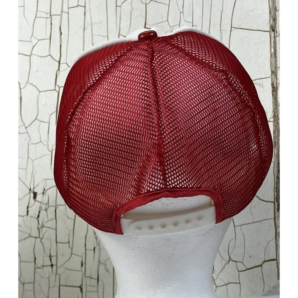 Vintage Trucker Style Hat - Red Snapback ~ Longhorn Custom Coating Co Odessa TX - Picture 4 of 6